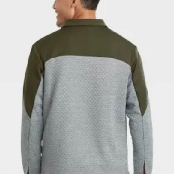 All in Motion - Jacquard Shirt Jacket (Dark green & Gray) Snap closure - Picture 3 of 14